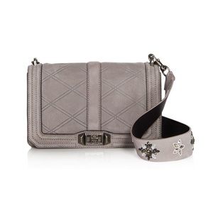 Rebecca Minkoff Love Crossbody + Crystal Guitar Strap